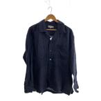 ショッピングリネン CAHLUMN◆Belgium Linen Open Collar Shirt/長袖シャツ/M/リネン/1002390900008//