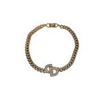 Christian Dior* плоский цепь браслет /--/GLD/ женский //