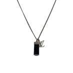 LOUIS VUITTON◆コリエ・チャームズモノグラム・エクリプス_モノグラム・エクリプス_BLK/PVC/BLK/トップ有/メンス
