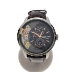 FOSSIL◆自動巻腕時計/アナログ/レザー/BLK/BRW/ME1163