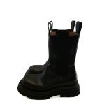 ショッピングbottega BOTTEGA VENETA◆ラグチェルシーブーツ/サイドゴアブーツ/38/BLK//