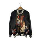 ショッピングGABBANA DOLCE&GABBANA◆ジャケット/52/ポリエステル/BLK/Baroque/Angel/flower//