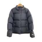 STUSSY◆Nylon Down Puffer/ダウンジャケット/M/ナイロン/BLK/115711