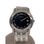 GUCCI◆デイト/ローマ数字/クォーツ腕時計/アナログ/ステンレス/BLK/SLV/5500M