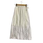 IENA LA BOUCLE◆Iラインレースエンブロボイルロングスカート/FREE/コットン/WHT/25-060-914-1310-1-0//