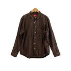 Supreme◆20AW/Logo Stripe Jacquard Denim Shirt/長袖シャツ/XL/コットン/BRW//