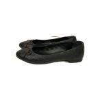 LOUIS VUITTON* Flat туфли-лодочки /37.5/BLK/LS0213/ колено na линия 