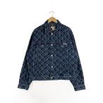 ショッピングモノグラム Calvin Klein Jeans◆モノグラム/インディゴエンブレムジャガードジャケット/Gジャン/M/デニム/IDG/4RD767G
