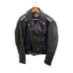 Brush Fire/ダブルライダースジャケット/--/レザー/BLK/カナダ製/擦れ有