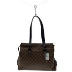 ショッピングダミエ LOUIS VUITTON◆チェルシー_ダミエ・エベヌ/PVC/BRW