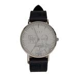 KNOTT◆Makers watch Knot/クォーツ腕時計/アナログ/レザー/WHT/BLK/トリプルコラボ