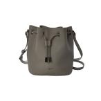 ショッピング巾着 agnes b.◆シャーロット/巾着型/ショルダーバッグ/レザー/GRY/無地