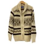 ショッピングカウチン PENDLETON◆カウチンセーター/ジップ/USA製/L/ウール/BEG