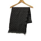 GUCCI◆ストール/ウール/BLK/総柄/メン