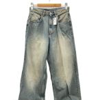 ショッピングzara ZARA◆ストレートパンツ/--/デニム/IDG