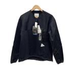 and wander◆light fleece pullover/2/ポリエステル/ブラック/574-0244038