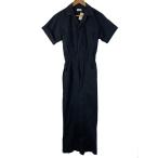 IENA◆ライトタフタコンビネゾン/36/コットン/ネイビー/25040900800010