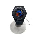 SWATCH◆腕時計/アナログ/ラバー/BLK/BL
