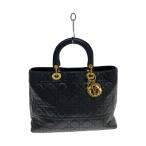 ショッピングdior Christian Dior◆ショルダーバッグ/レザー/BLK