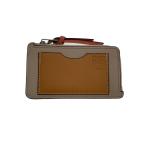 ショッピングLOEWE LOEWE◆カードケース/レザー/GRY/レディース
