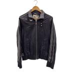 ショッピングGABBANA DOLCE&GABBANA◆レザージャケット・ブルゾン/48/レザー/NVY/RB0370TELLY1