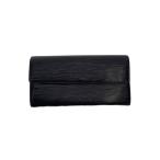 LOUIS VUITTON◆ポルト・フォイユ・サラ_エピ/レザー/BLK/レディース