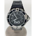 ショッピングGABBANA DOLCE&GABBANA◆クォーツ腕時計/アナログ/ステンレス/BLK/BLK/SS/ANCHOR