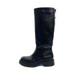 ZARA◆ロングブーツ/39/BLK/レザー