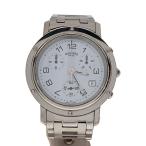HERMES◆クリッパー/箱有/37mm/クォーツ腕時計/アナログ/ステンレス/WHT/CL1.910/クロノグラフ