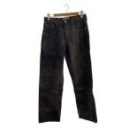 ショッピングstussy STUSSY◆24SS/BIG OL’JEAN STONEWASHED LEATHER/ボトム/30/羊革/116651/