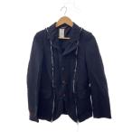 BLACK COMME des GARCONS◆24AW/ジップデザインジャケット/ジャケット/XS/ポリエステル/BLK/1N-J005//