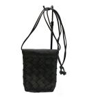 ショッピングbottega BOTTEGA VENETA◆バーティカルダストバッグ/ショルダーバッグ/レザー/BLK