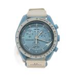 SWATCH◆スピードマスター ミッション トゥ ウラヌス/クォーツ腕時計/アナログ/BLU//