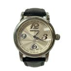 MONTBLANC◆クォーツ腕時計/アナログ/レザー/WHT/BLK/7079