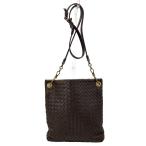 ショッピングbottega BOTTEGA VENETA◆イントレチャート/ショルダーバッグ/レザー/BRW