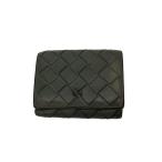 BOTTEGA VENETA◆3つ折り財布/レザー/GRY/メンズ