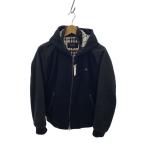 BURBERRY BLACK LABEL◆ジャケット/L/ウール/BLK/BMP74-126-09/切り替え/パーカー/フード