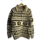 ショッピングカウチン LONGROUSE/ジャケット/M/ウール/総柄/カウチンセーター/カナダ制