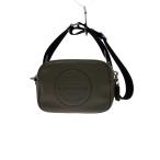 COACH◆デンプシー・カメラバッグ_ウィズパッチ/レザー/KHK