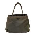 ショッピングPRADA PRADA◆トートバッグ/ナイロン/カーキ/グリーン/緑/無地