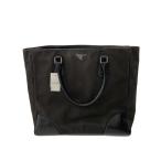 PRADA◆トートバッグ/キャンバス/BLK