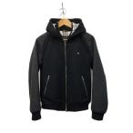 BURBERRY BLACK LABEL◆スタジャン/M/ウール/ブラック/BMP74-126-09