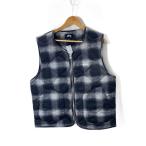 ショッピングstussy STUSSY◆キルティングベスト/M/ナイロン/GRY