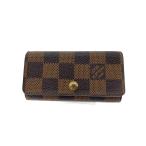 LOUIS VUITTON◆ミュルティクレ4_ダミエ・エベヌ/ブラウン/レディース