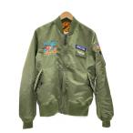 ショッピングjam ALPHA INDUSTRIES◆×SPACE JAM/フライトジャケット/XL/ナイロン/KHK/TA0455-003