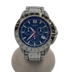 VERSACE◆クォーツ腕時計/アナログ/--/BLK/SLV/SS