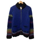 NUDIE JEANS◆カウチンニット カーディガン/S/ウール/BLU