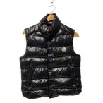 ショッピングmoncler MONCLER◆TIB GILET ダウンベスト/0/ナイロン/BLK/無地/E20914335005 68950