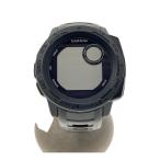 GARMIN◆スマートウォッチ/デジタル/ラバー/BLK/GRY/instinct dual power