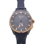 CITIZEN◆ソーラー腕時計/アナログ/ラバー/BLK/BLK/w410-s114195